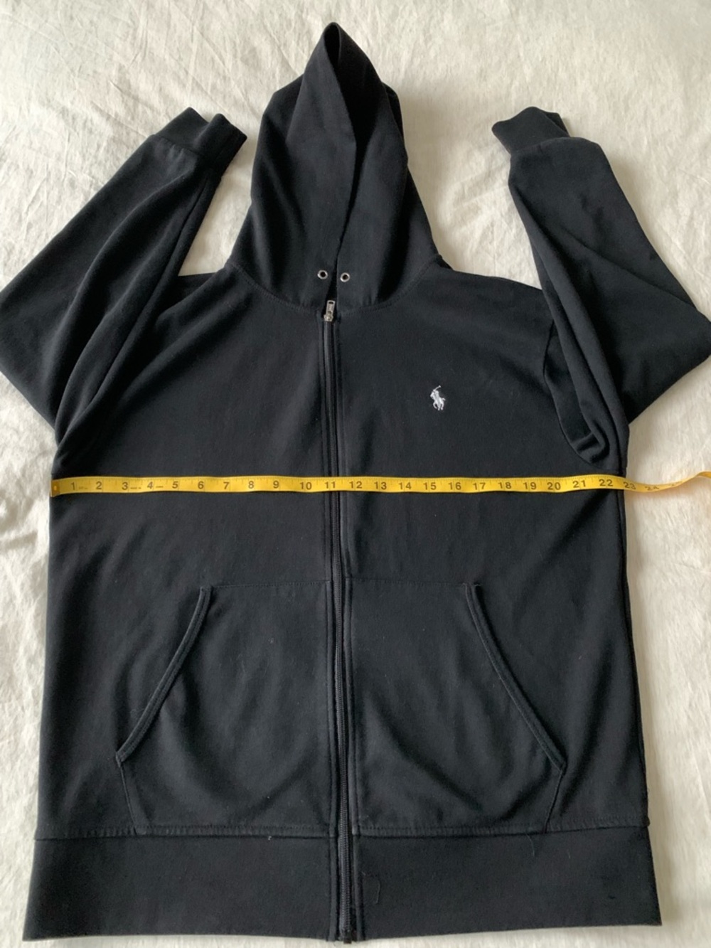 Polo by Ralph Lauren Black full-zip Hoodie mens size L in black - Picture 7 of 10